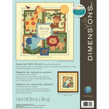 Dimensions Savannah Birth Record Counted Cross Stitch Kit, 12" x 12"