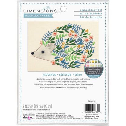 Dimensions Hedgehog Embroidery Kit, 7" x 5"