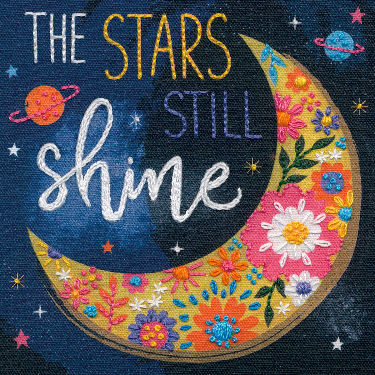 Dimensions Stars Shine Embroidery Kit, 5" x 7"
