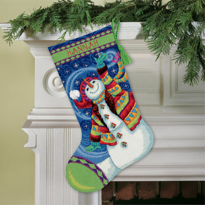 Dimensions Happy Snowman Stocking Needlepoint Kit, 16" long
