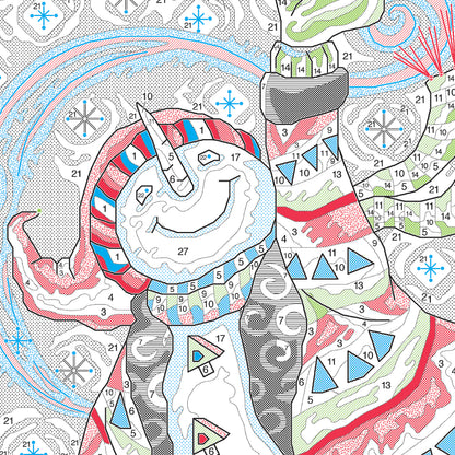 Dimensions Happy Snowman Stocking Needlepoint Kit, 16" long