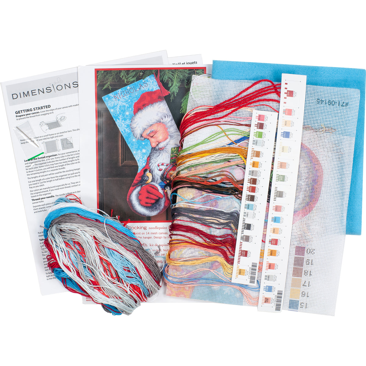 Dimensions Santa and Toys Stocking Needlepoint Kit, 16" long