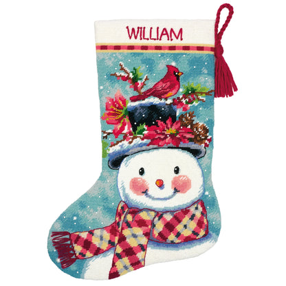 Dimensions Seasonal Snowman Stocking Needlepoint Kit, 16" long