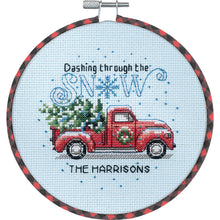 Dimensions Holiday Family Truck Counted Cross Stitch Kit, 6" diameter