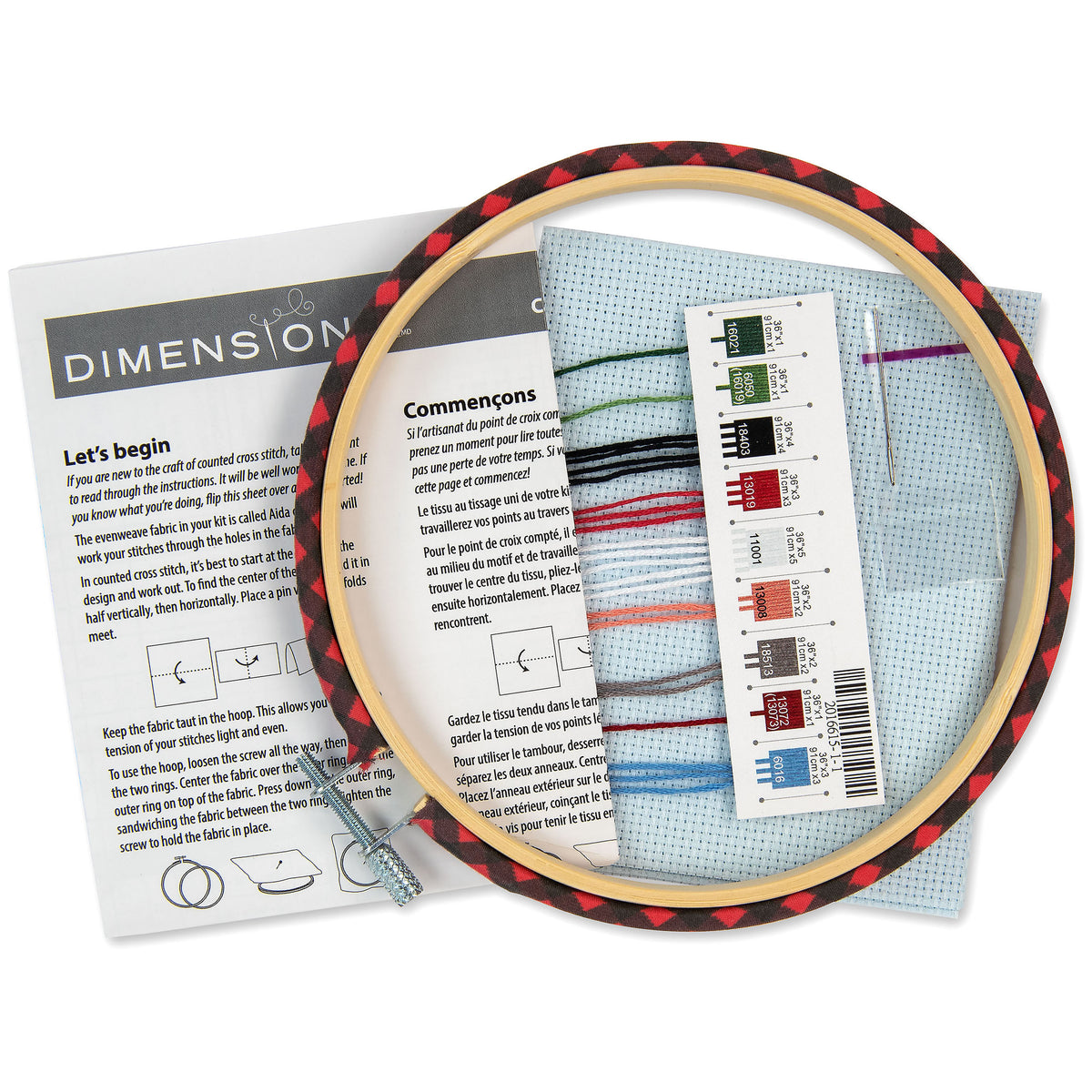 Dimensions Holiday Family Truck Counted Cross Stitch Kit, 6" diameter