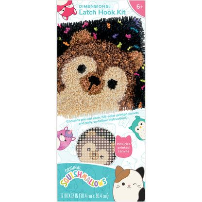 Squishmallows Hans Latch Hook Kit by Dimensions, 12" x 12"