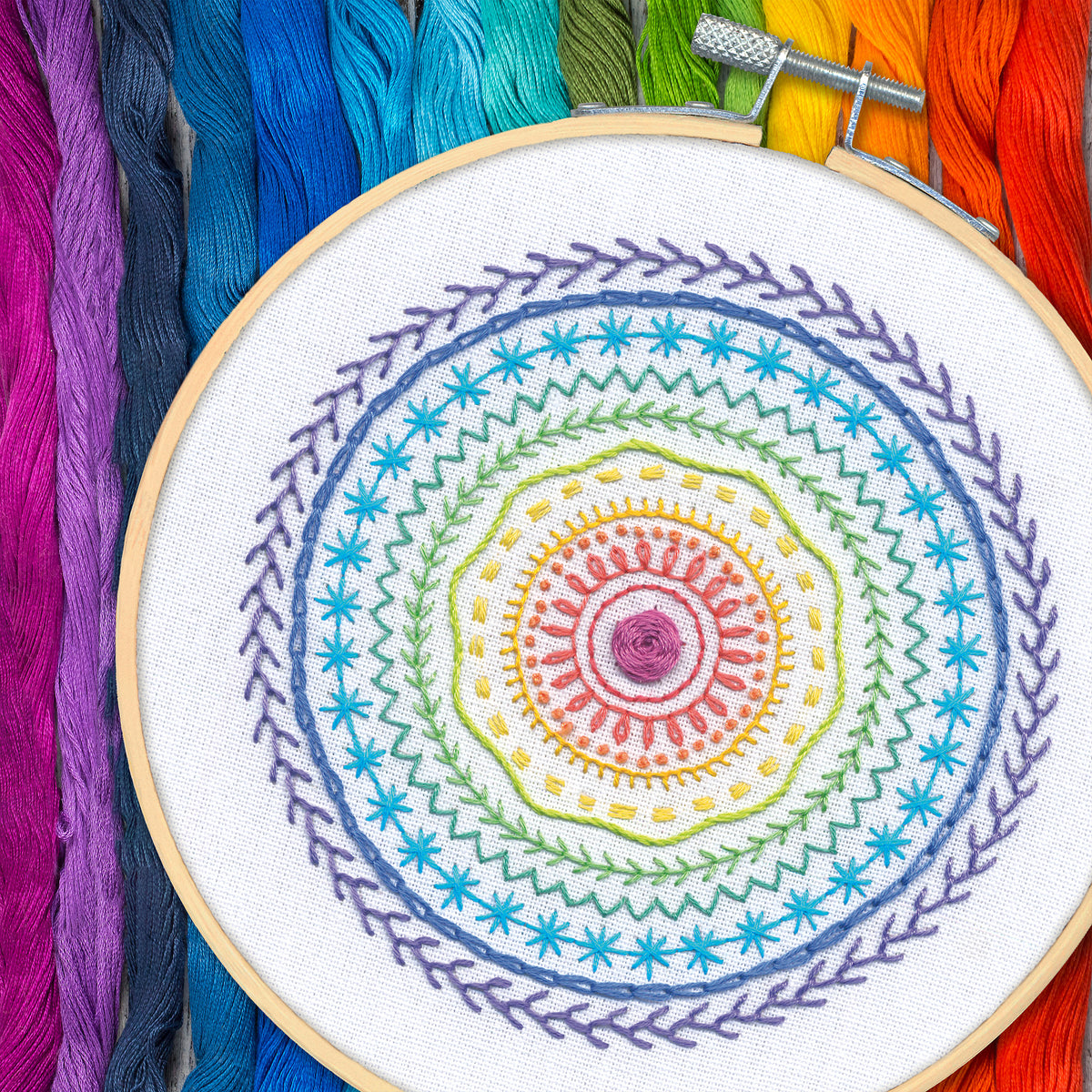 Dimensions Circular Sampler Embroidery Kit, 6" diameter