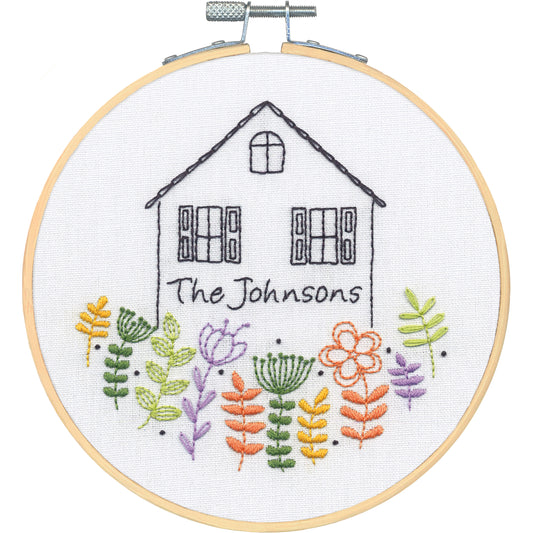 Dimensions Welcome Home Embroidery Kit, 6" diameter