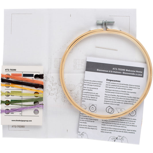 Dimensions Welcome Home Embroidery Kit, 6" diameter