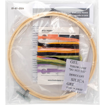 Dimensions Welcome Home Embroidery Kit, 6" diameter