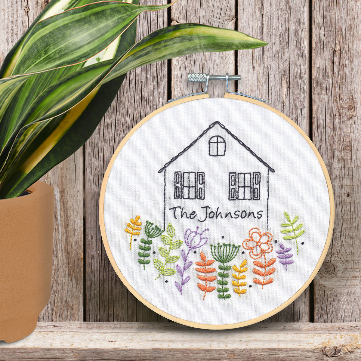Dimensions Welcome Home Embroidery Kit, 6" diameter