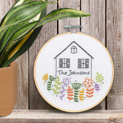 Dimensions Welcome Home Embroidery Kit, 6" diameter