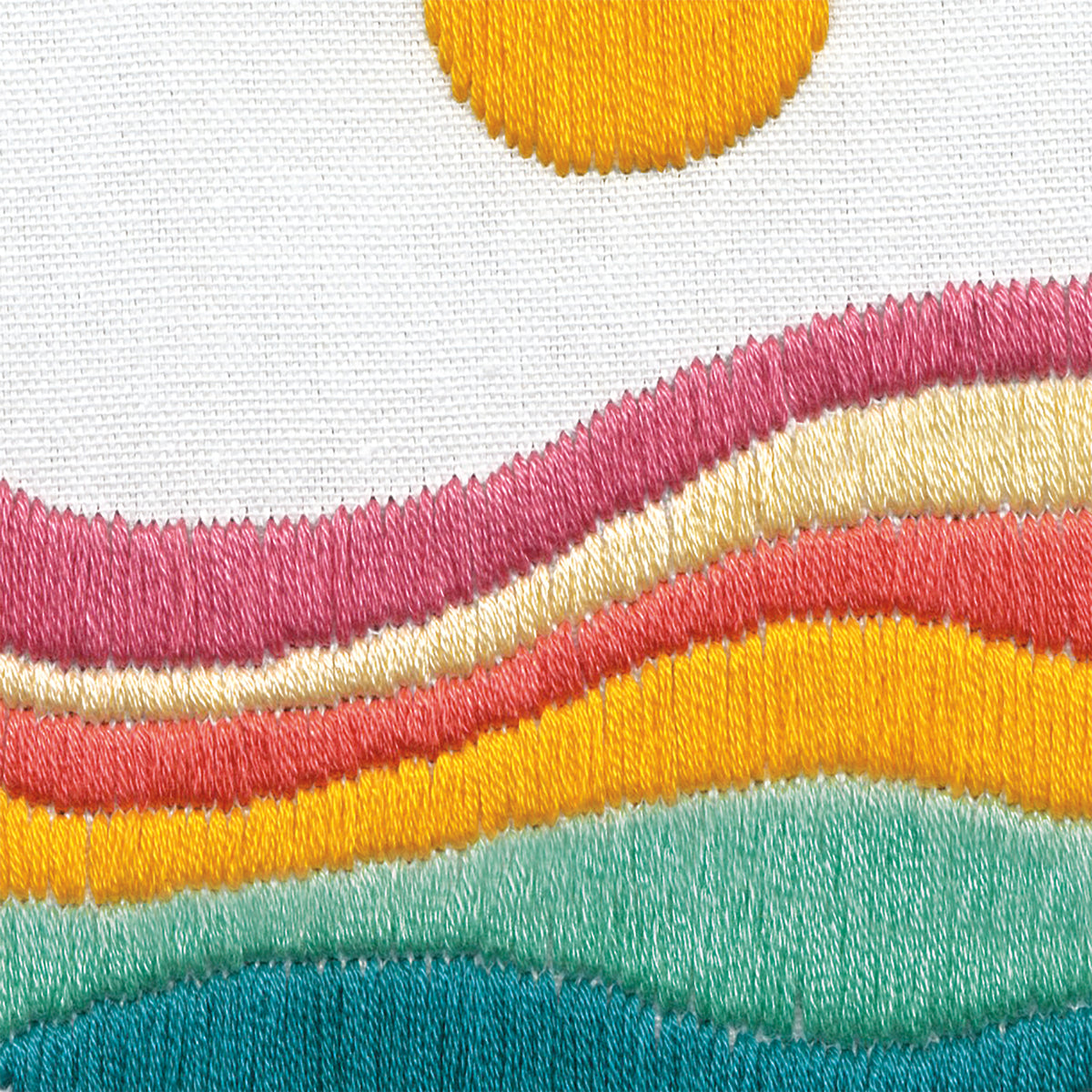 Dimensions Sunset Waves Embroidery Kit, 6" diameter