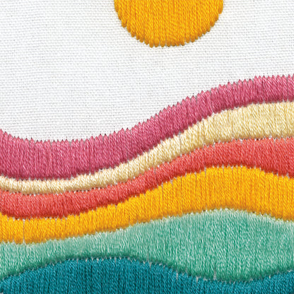 Dimensions Sunset Waves Embroidery Kit, 6" diameter