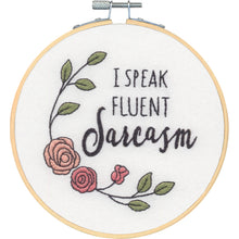 Dimensions Fluent Sarcasm Embroidery Kit, 6" diameter