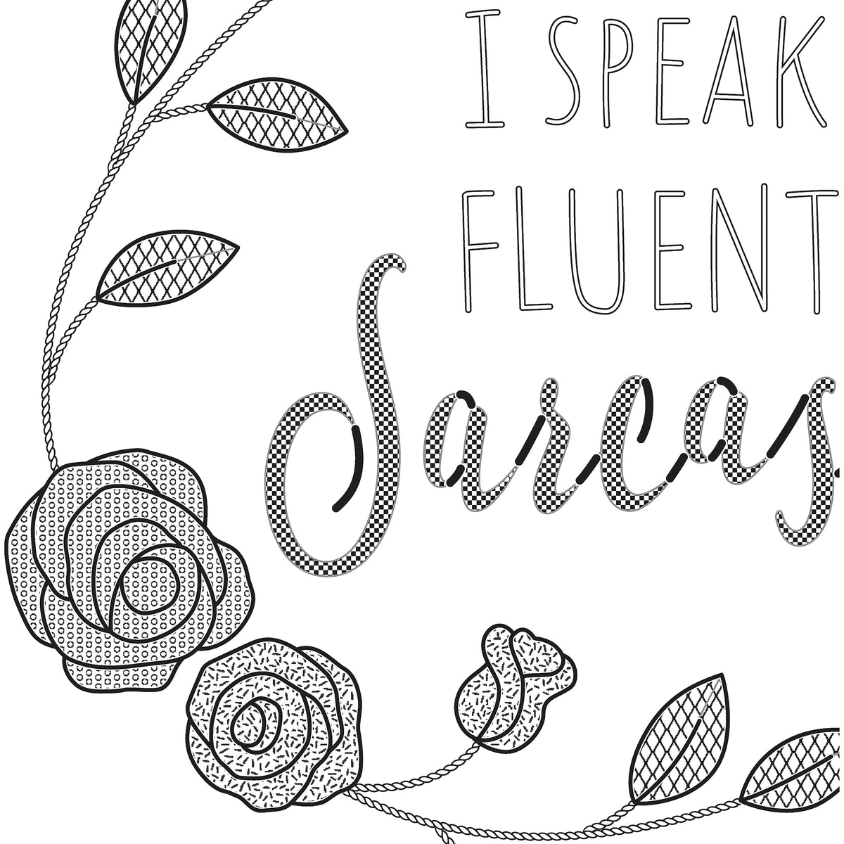 Dimensions Fluent Sarcasm Embroidery Kit, 6" diameter