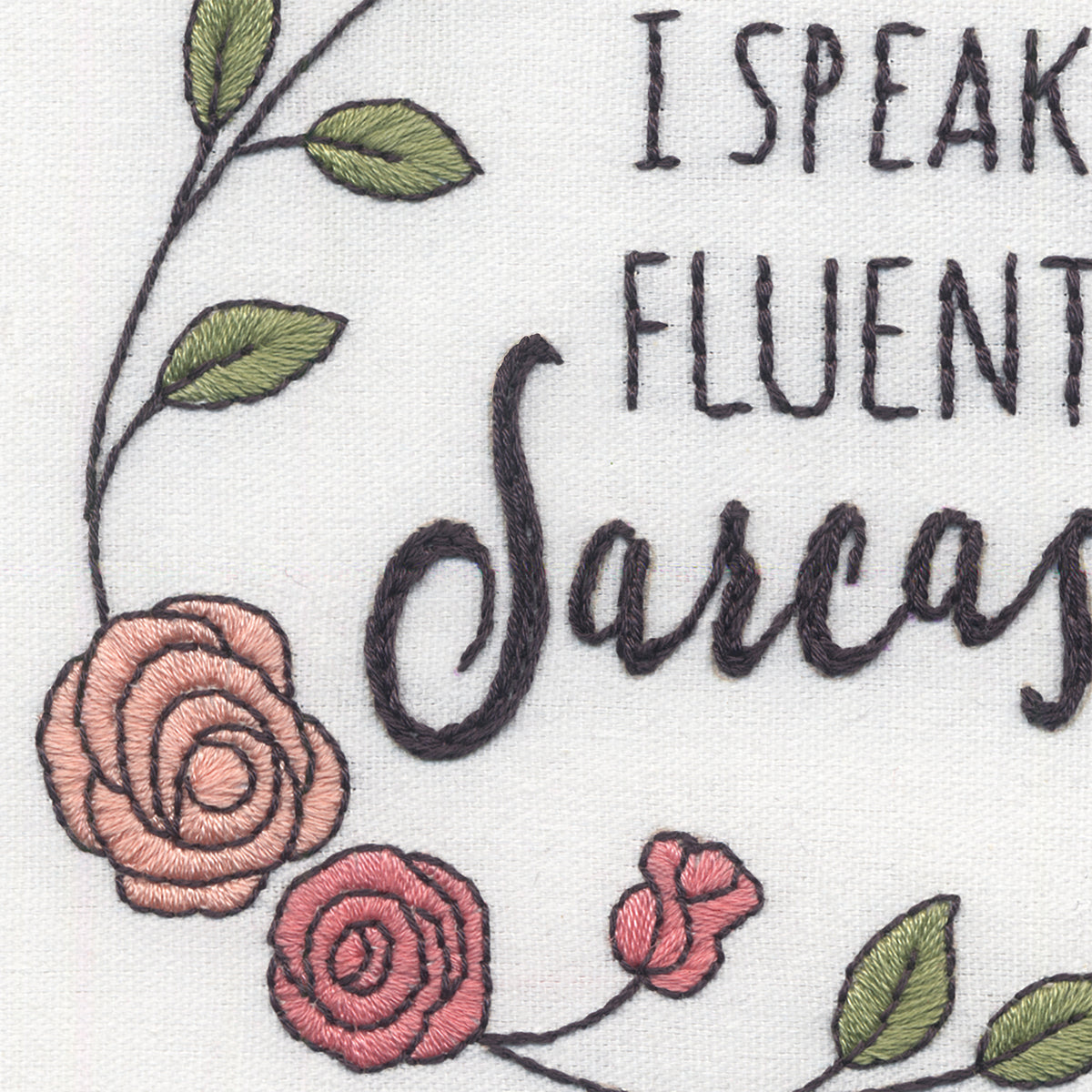Dimensions Fluent Sarcasm Embroidery Kit, 6" diameter