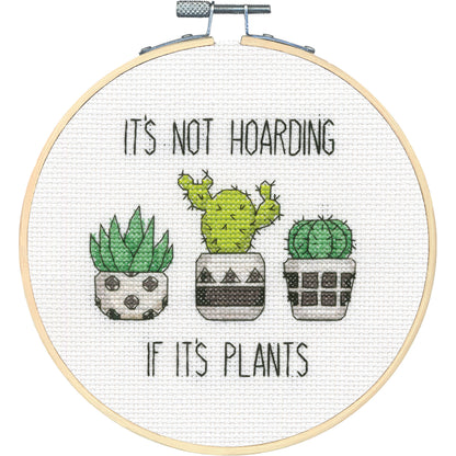 Dimensions It's Not Hoarding Counted Cross Stitch Kit, 6" diameter