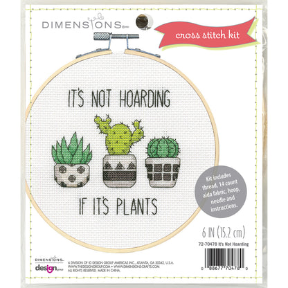 Dimensions It's Not Hoarding Counted Cross Stitch Kit, 6" diameter
