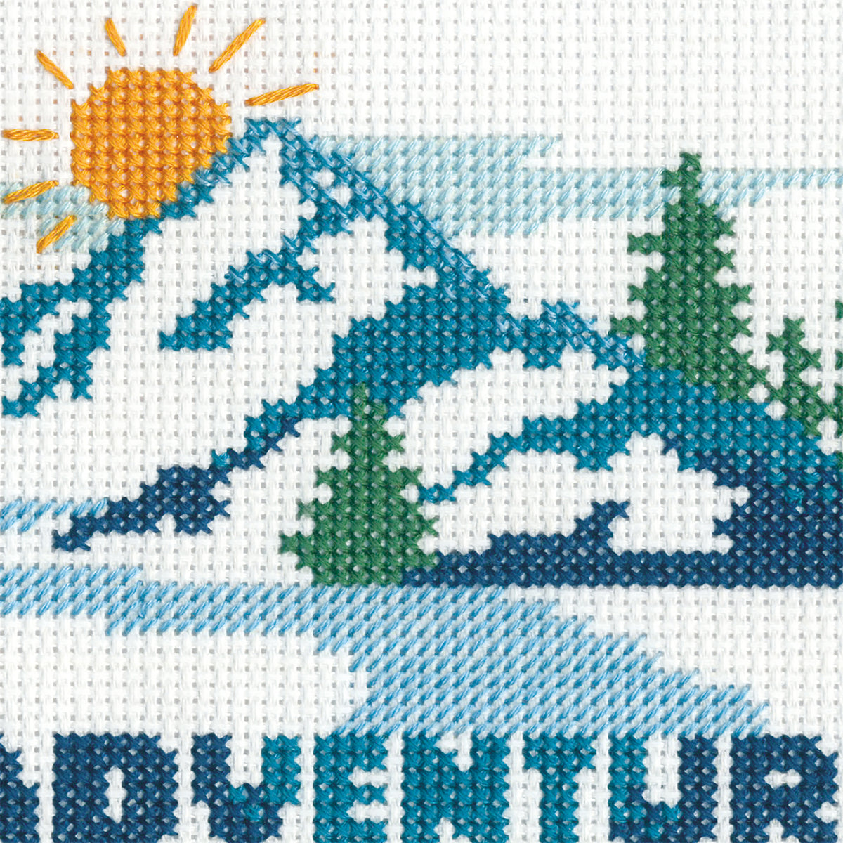 Dimensions Adventure Awaits Counted Cross Stitch Kit, 6" diameter