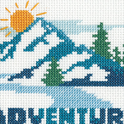 Dimensions Adventure Awaits Counted Cross Stitch Kit, 6" diameter