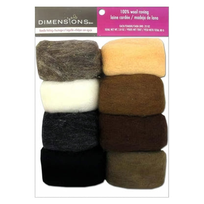 Dimensions Earth Tone Wool Roving Value Pack, 2.8 oz/80 g