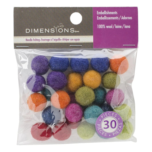 Dimensions Wool Ball Assortment, 30 pieces