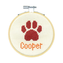 Dimensions Paw Print Counted Cross Stitch Kit, 4" diameter
