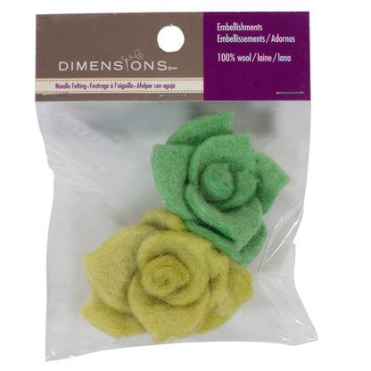 Dimensions Wool Felt Succulent Pair, Set of 2