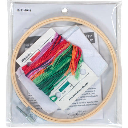 Dimensions Choose Happy Embroidery Kit, 6" diameter