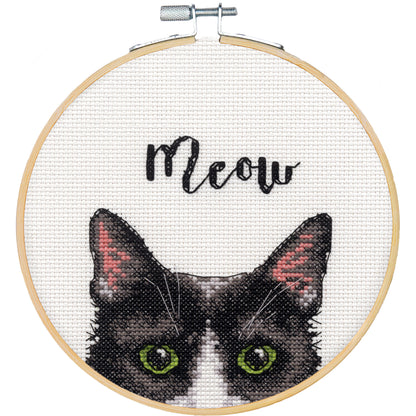 Dimensions Meow Counted Cross Stitch Kit, 6" diameter