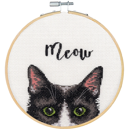 Dimensions Meow Counted Cross Stitch Kit, 6" diameter
