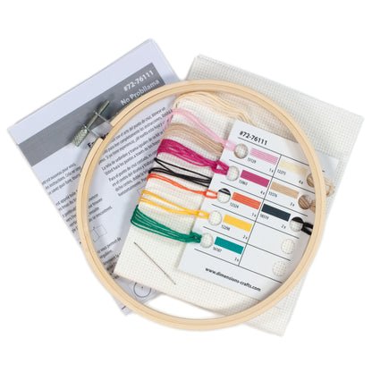 Dimensions No Probllama Counted Cross Stitch Kit, 6" diameter