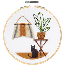 Dimensions Cat Embroidery Kit, 6" diameter