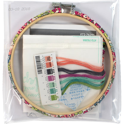 Dimensions Sew Happy Embroidery Kit, 6" diameter