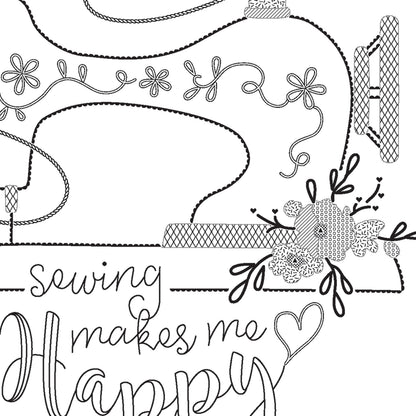 Dimensions Sew Happy Embroidery Kit, 6" diameter