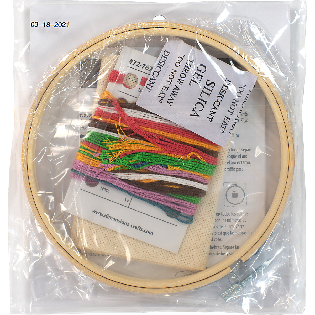 Dimensions Floral Jar Embroidery Kit, 6" diameter
