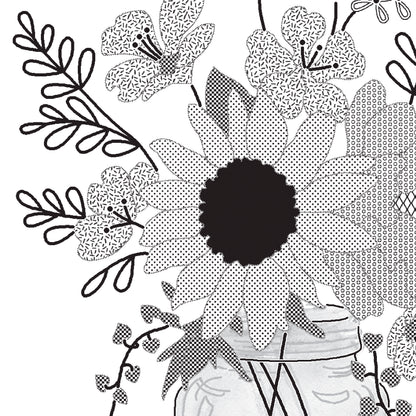 Dimensions Floral Jar Embroidery Kit, 6" diameter