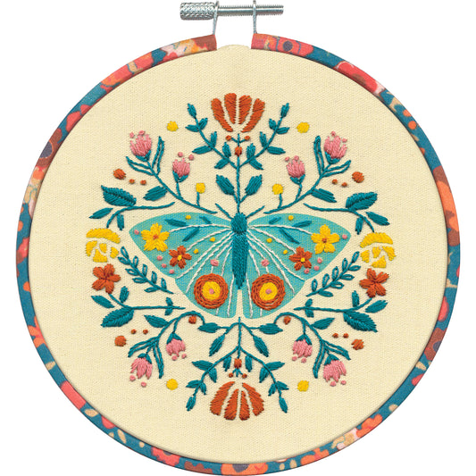 Dimensions Moth Embroidery Kit, 6" diameter
