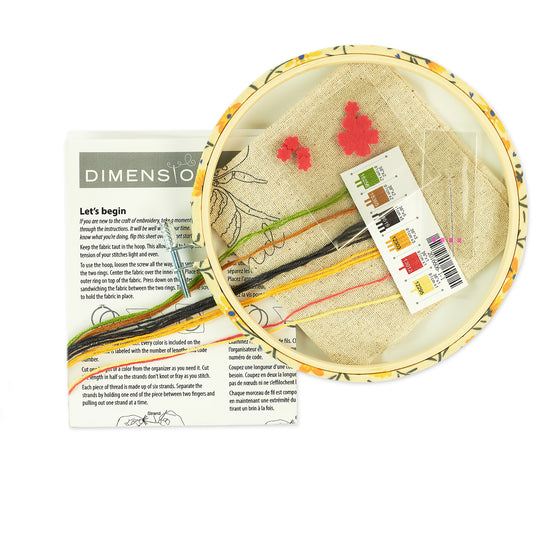 Dimensions Bee Kind Embroidery Kit, 6" diameter