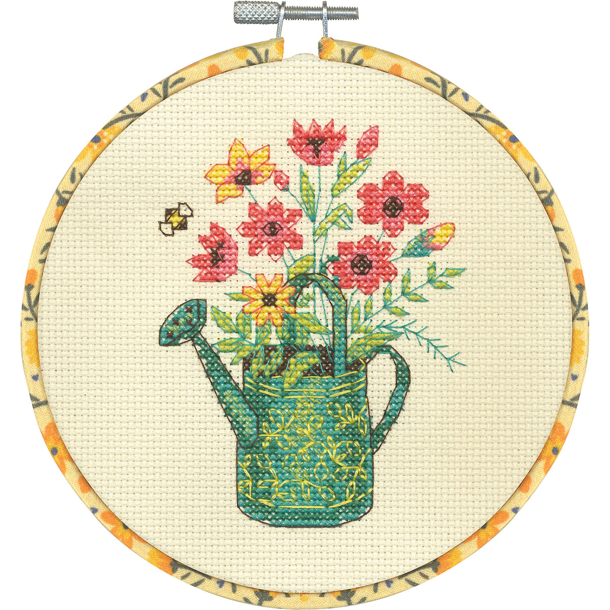 Dimensions Watering Can Counted Cross Stitch Kit, 6" diameter