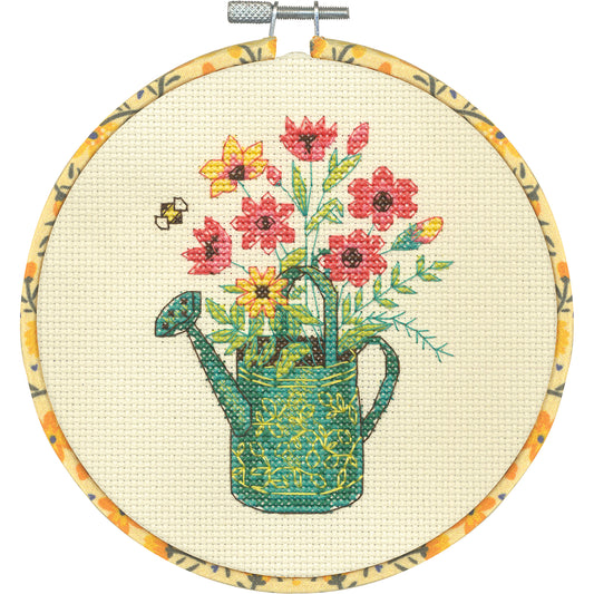 Dimensions Watering Can Counted Cross Stitch Kit, 6" diameter