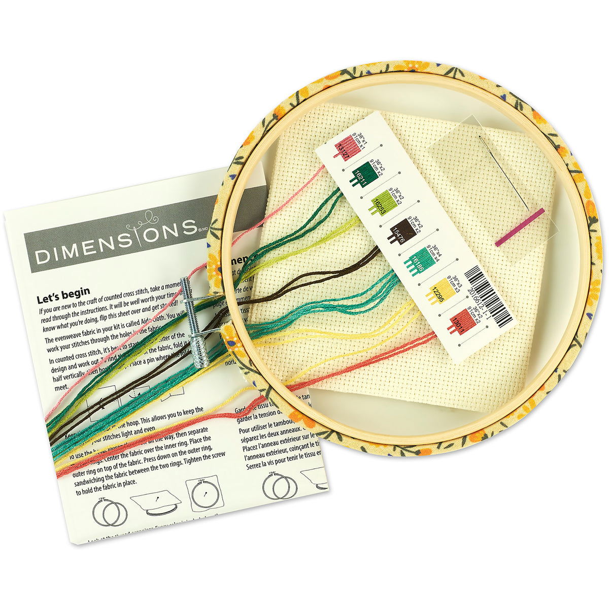 Dimensions Watering Can Counted Cross Stitch Kit, 6" diameter