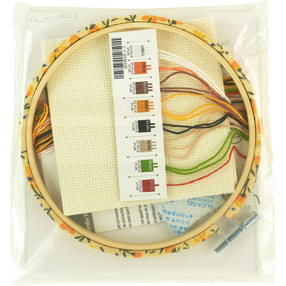 Dimensions Birdie Teacup Counted Cross Stitch Kit, 6" diameter