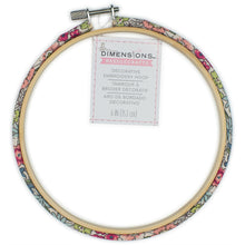 Dimensions Decorative Fabric-Covered Hoop for Embroidery or Cross Stitch, 6" diameter