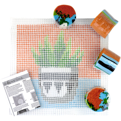Dimensions Plant Latch Hook Kit, 12" x 12"