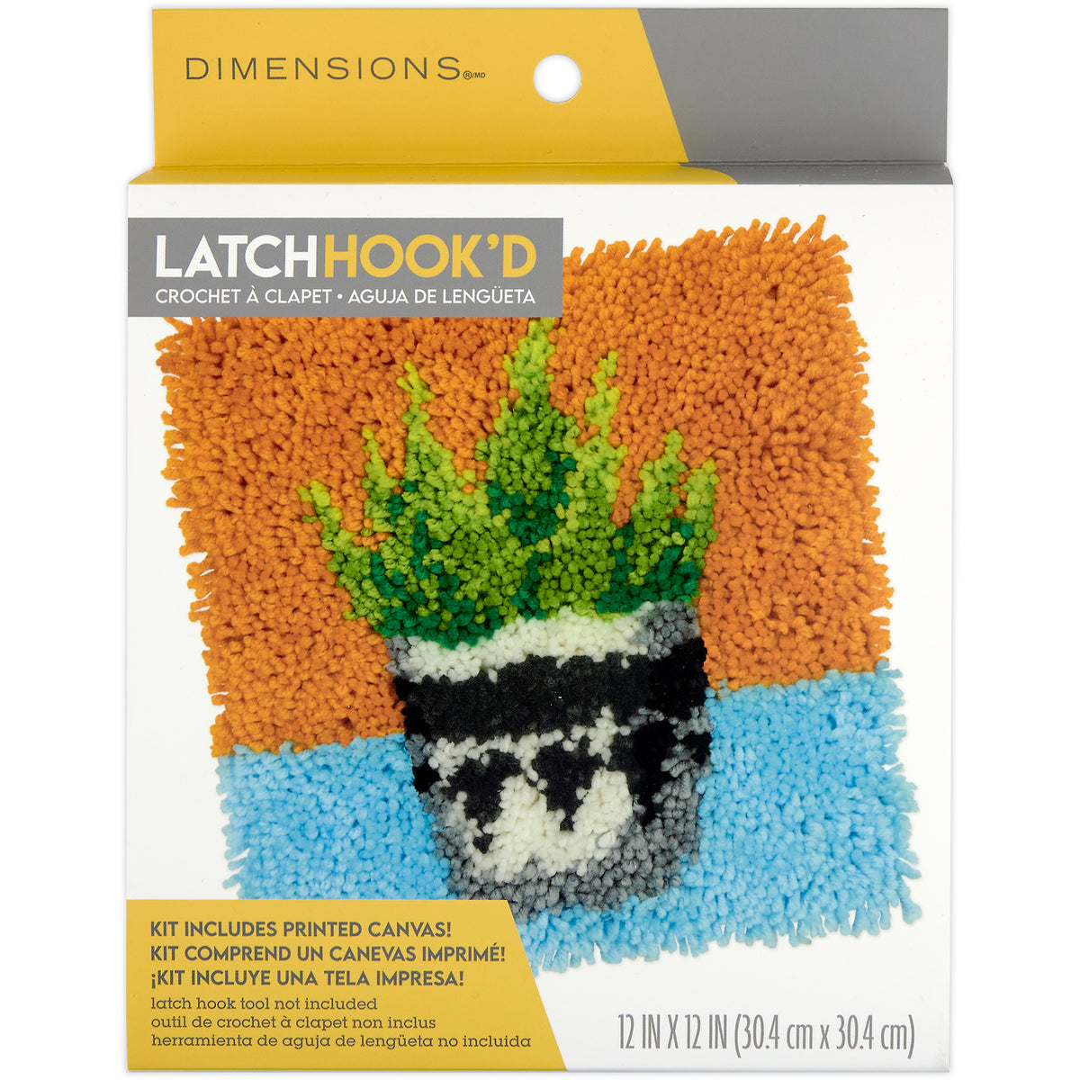 Dimensions Plant Latch Hook Kit, 12" x 12"