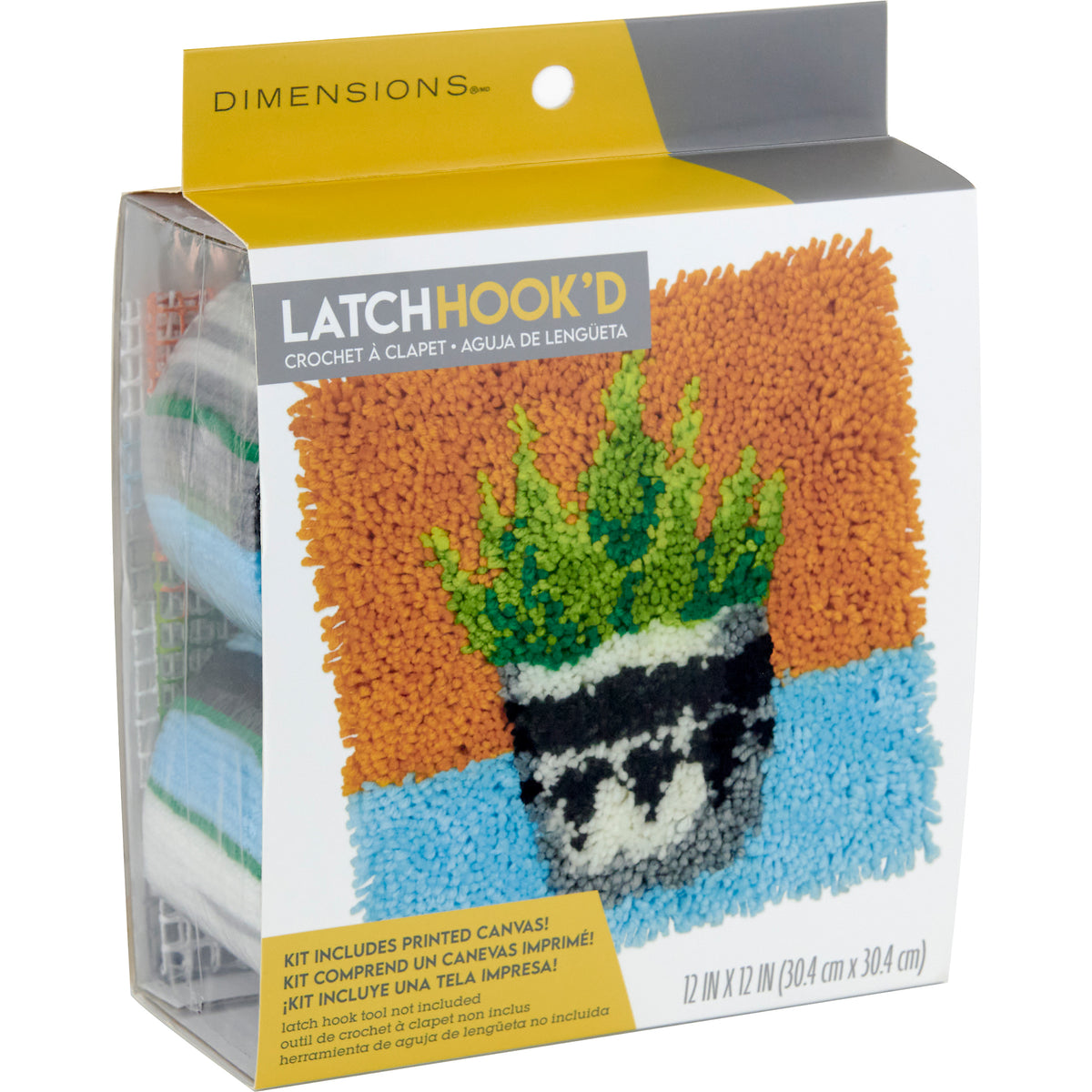 Dimensions Plant Latch Hook Kit, 12" x 12"