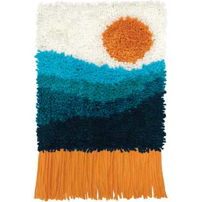 Dimensions Sunset Latch Hook Kit, 10" x 12" excluding fringe
