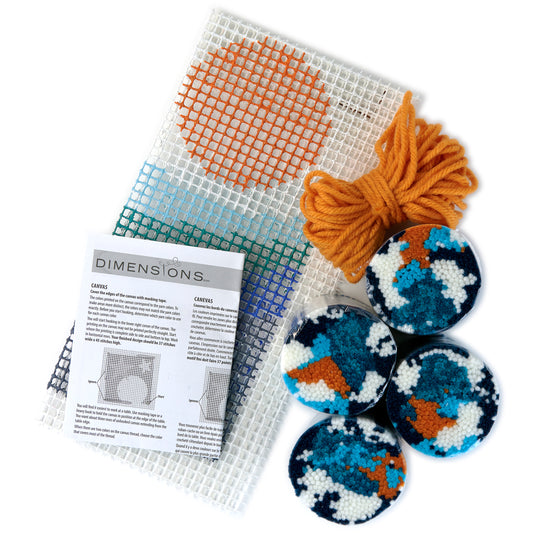 Dimensions Sunset Latch Hook Kit, 10" x 12" excluding fringe